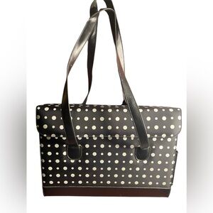 Black And White Polka Dot Laptop Bag